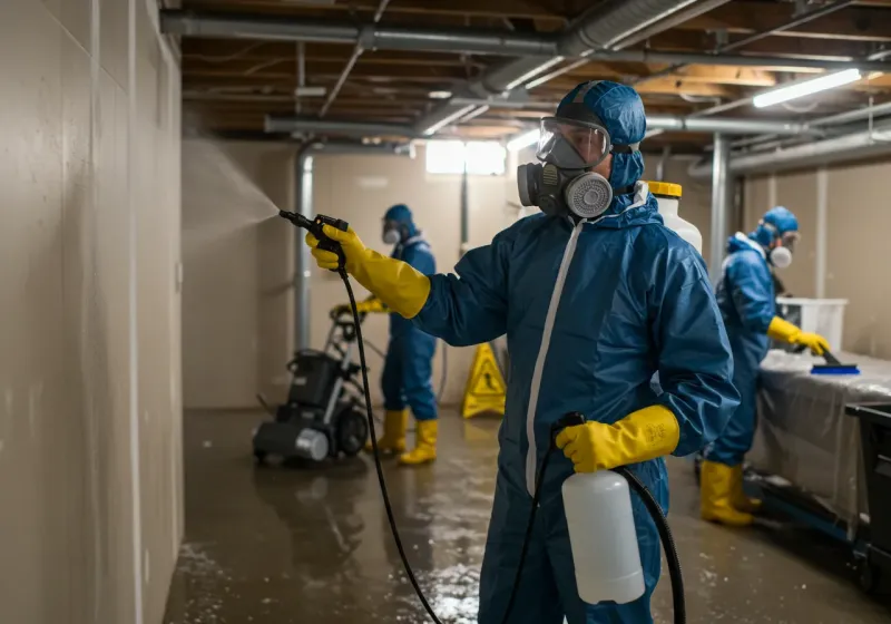 Basement Sanitization and Antimicrobial Treatment process in Trenton, OH