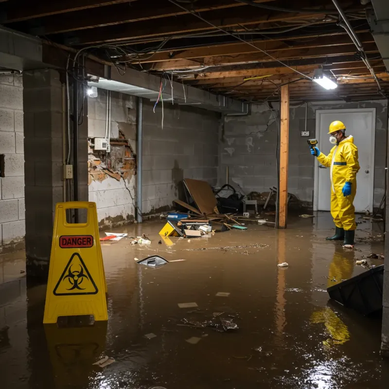Flooded Basement Electrical Hazard in Trenton, OH Property